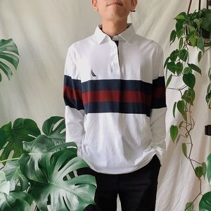 Nautica Long Sleeves Polo Rugby Shirts
